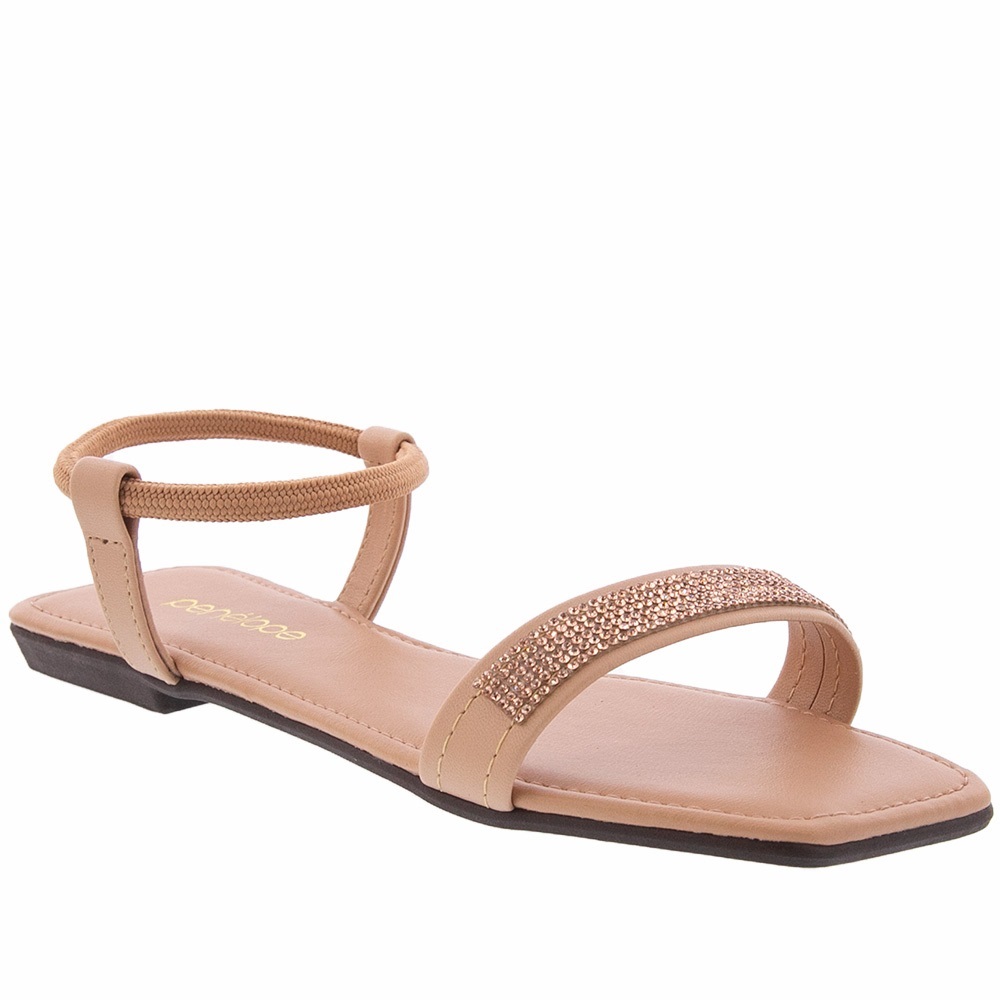 Sand Lia Rasteira Pen Lope Strass Corda Nude