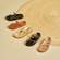 Sandália Gabriela Flatform Tiras Lurex Caramelo Sandália Gabriela Flatform Tiras Lurex Caramelo