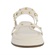 Sandália Gabriela Flatform Detalhe Rebites Off White Sandália Gabriela Flatform Detalhe Rebites Off White