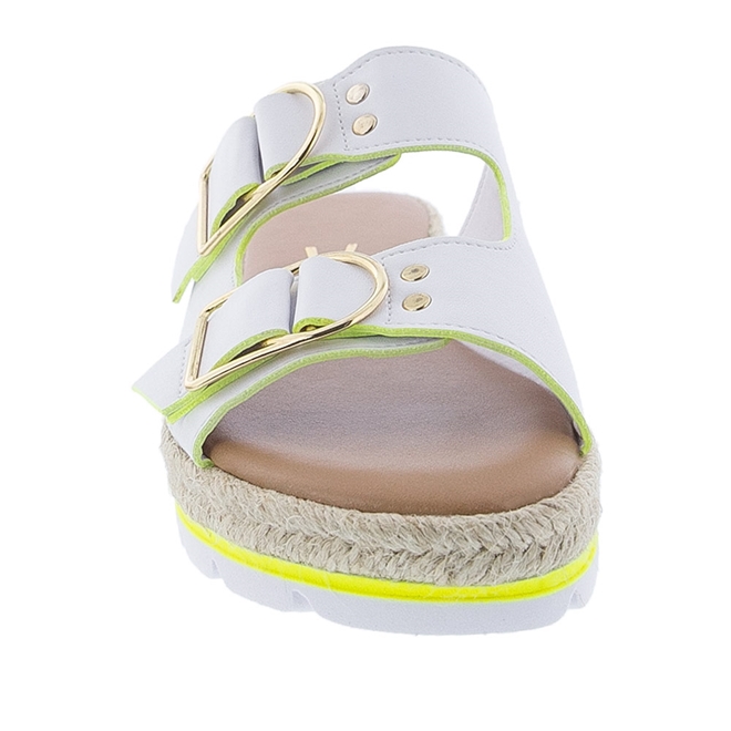 Tamanco Vizzano Anabela com Fivela Branco