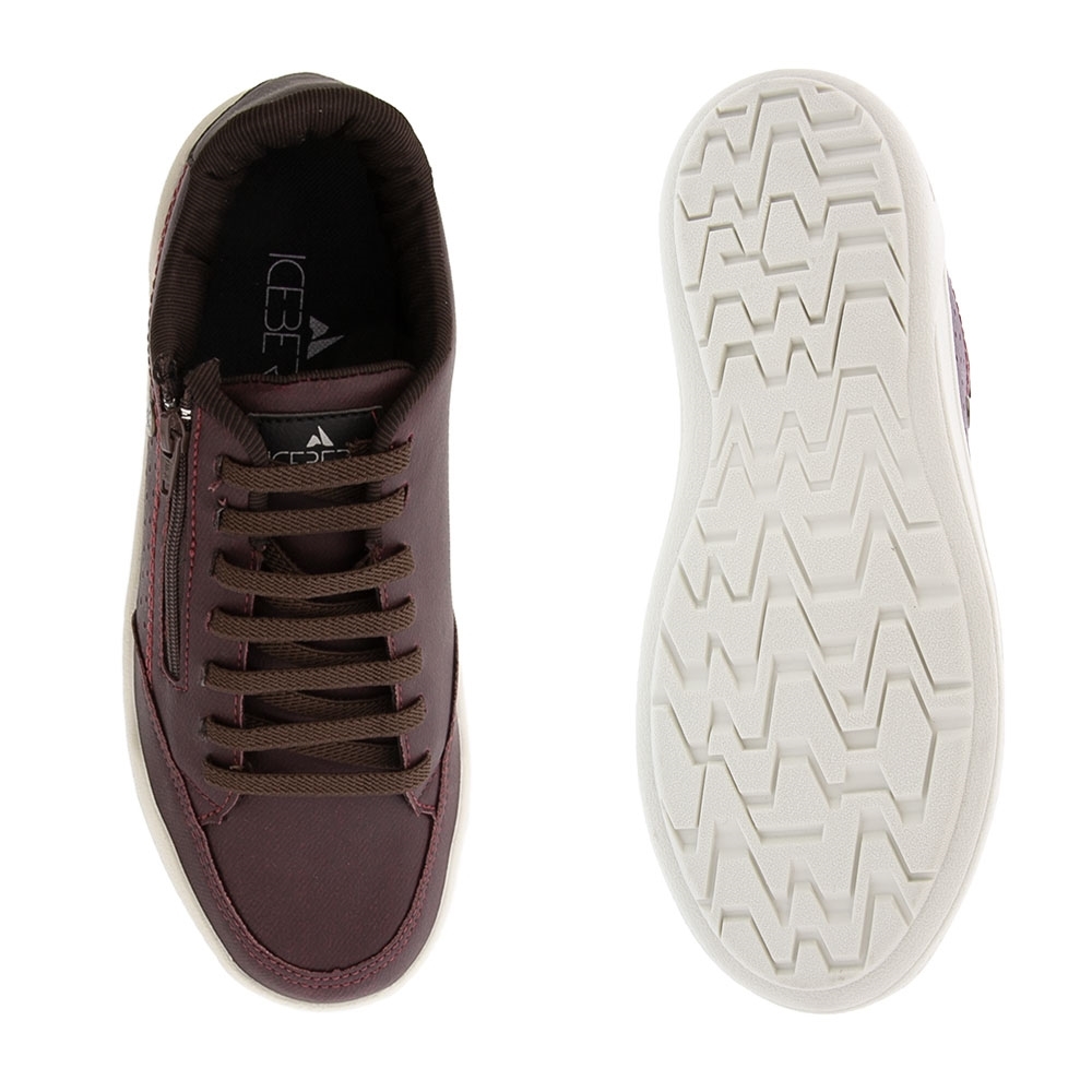 Sapatênis Iceberg Detalhe em Zíper Vinho Marrom