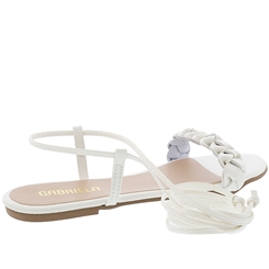 Sandália Rasteira Amarração Branca | Schutz