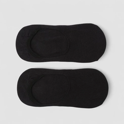 Kit Meia Sapatilha Invisível STZ Silicone Interno 2 Pares 34-38 Preto