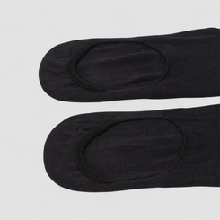 Kit Meia Sapatilha Invisível STZ Silicone Interno 2 Pares 34-38 Preto