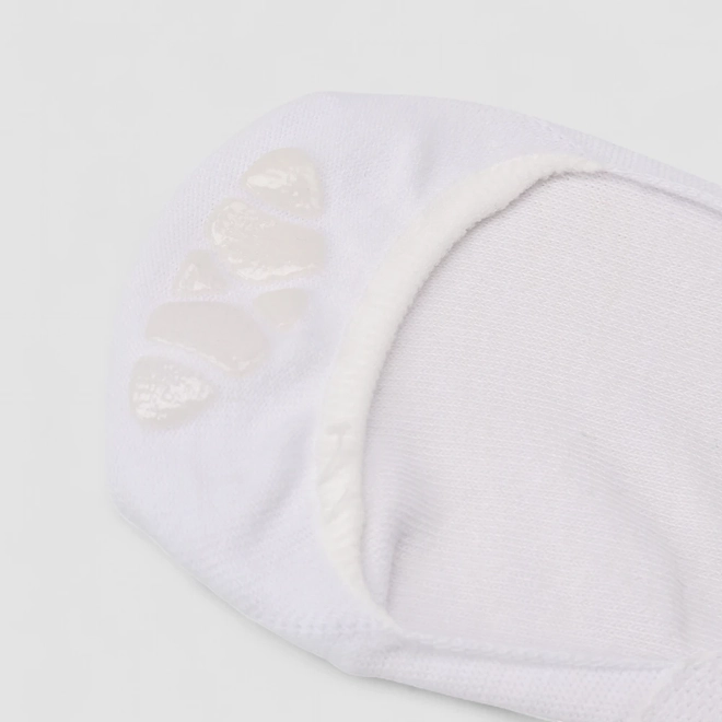 Kit Meia Sapatilha STZ Silicone Interno 2 Pares 39-43 Branco