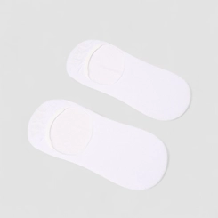 Kit Meia Sapatilha STZ Silicone Interno 2 Pares 39-43 Branco