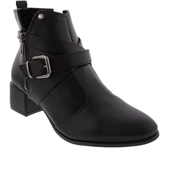 ankle boot com fivelas