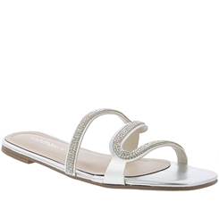 Rasteira Via Marte Detalhe em Hotfix Prata 2020502