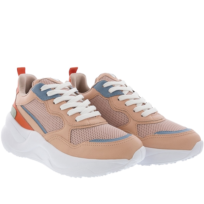 Tênis chunky recortes multicolor via marte outlet