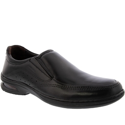 Sapato Social Pegada Pespontos Couro Preto