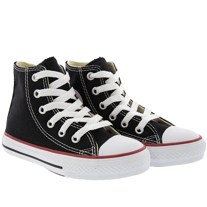 Tênis Infantil Converse All Star Chuck Taylor - Preto+Vermelho