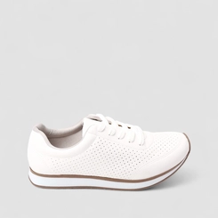Tênis Via Marte Casual Detalhe Perfuros Branco