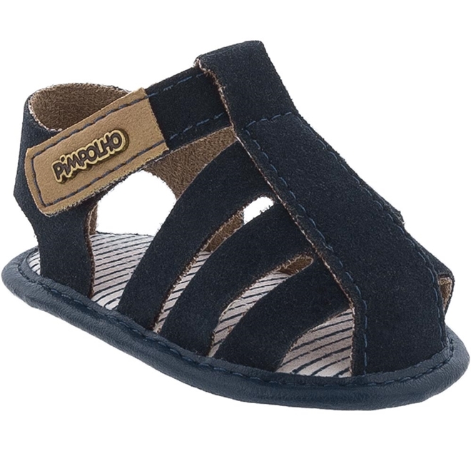 Sandália Pimpolho Camurça Marinho