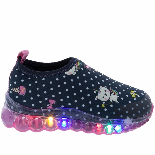 Tênis Infantil De Led Feminino Bibi Roller Celebration Monsters|Via Pé |  Calçados, Roupas e Acessórios