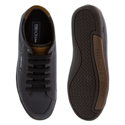 Sapatênis Ferracini Infinit Couro Preto