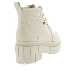 Bota Coturno Via Marte Tratorado Pespontos Off White 214515