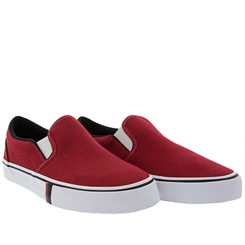 Slip On Vertus Casual Masculino Tecido Vermelho