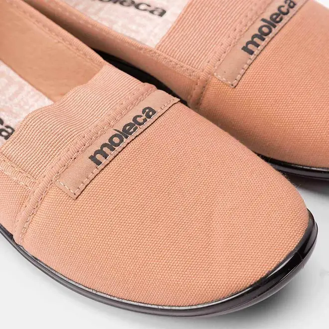 Sapatilha Feminina Moleca Detalhe Elástico Nude