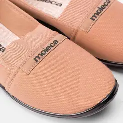 Sapatilha Feminina Moleca Detalhe Elástico Nude