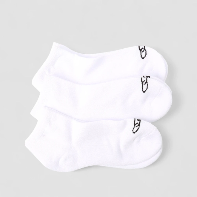 Kit Meia Curto Olympikus 3 Pares 33-38 Branco