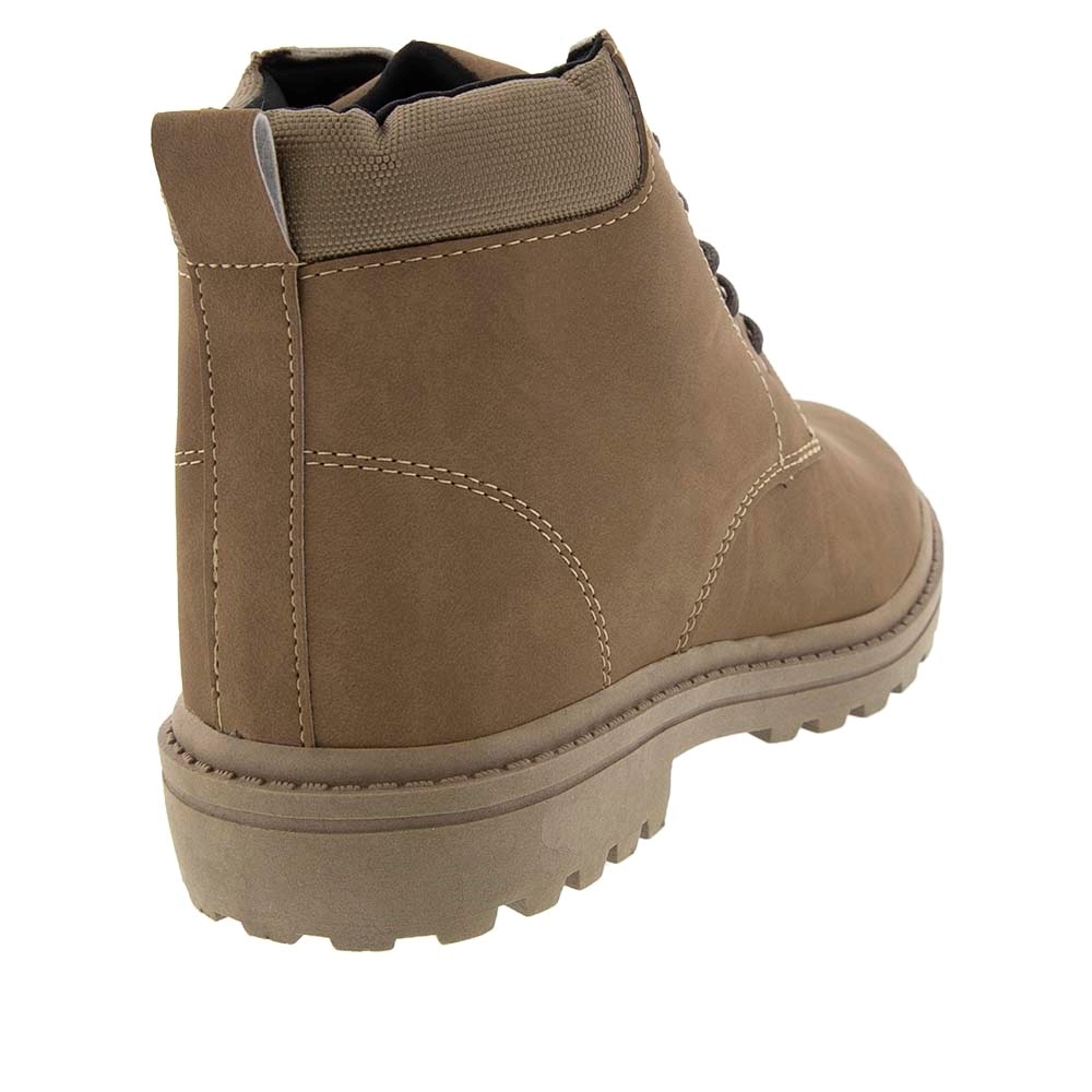 Bota Coturno Bow River Pespontos Nobuck Bege Marrom