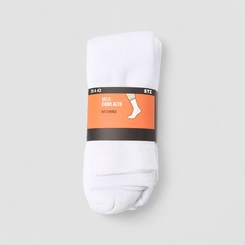 Kit Meia Cano Alto STZ 3 Pares 39-42 Branco