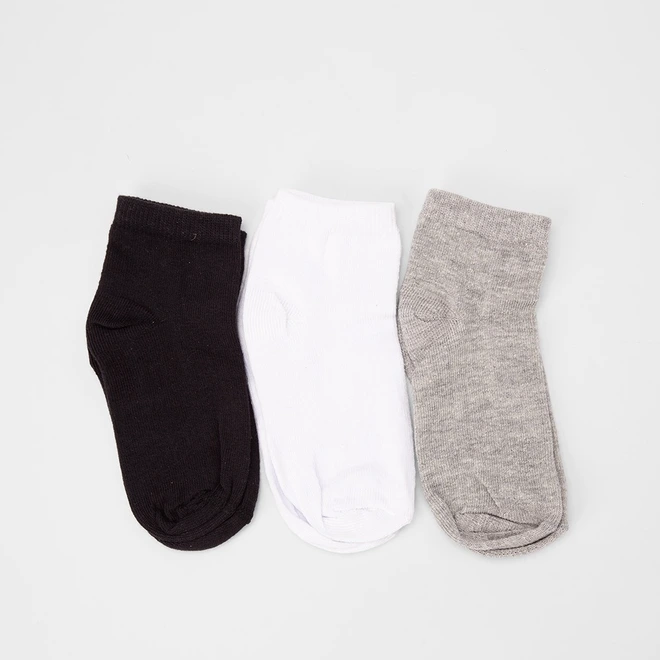 Kit Meia Bebê Stz Cano Curto 3 Pares 22-25 Multicolor