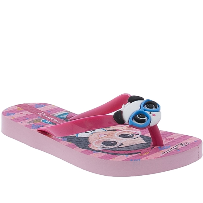 Chinelo Panda Luluca Amor Ipanema Dedo Preto Rosa Meninas