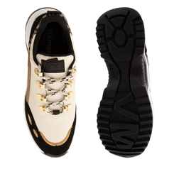 Tênis Via Marte Feminino Chunky Animal Print - 20-14624 Nude - Rio Sul  Calçados
