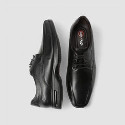 Sapato Social Democrata Smart Comfort Air Spot Couro Preto
