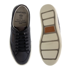 Sapatênis Democrata Denim Rave Preto / Marrom