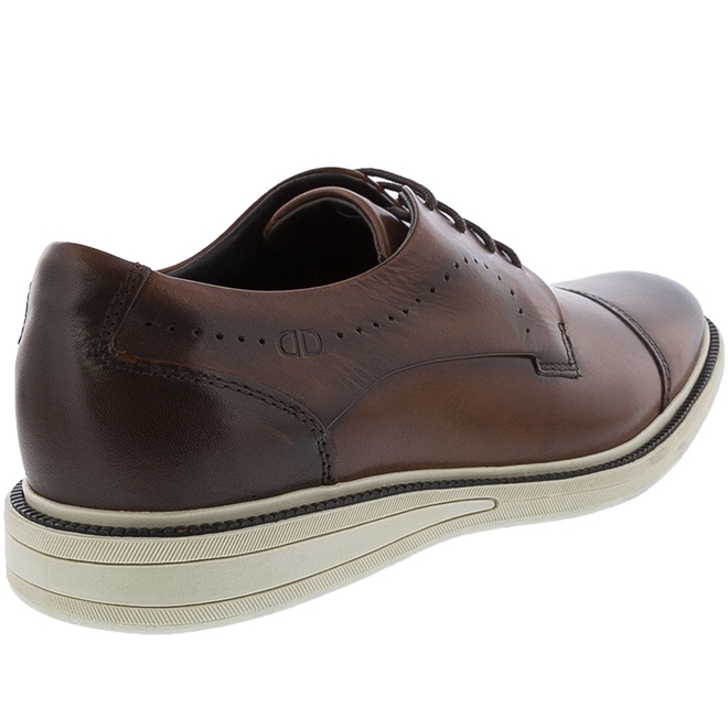 Sapato Casual Democrata Metropolitan Bay Couro Caramelo