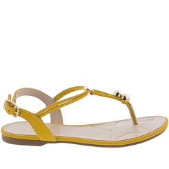 Compre Sandália Via Marte Salto Grosso Amarela Online