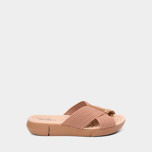 Tamanco Feminino Modare Ultraconforto Tiras Cruzadas Nude