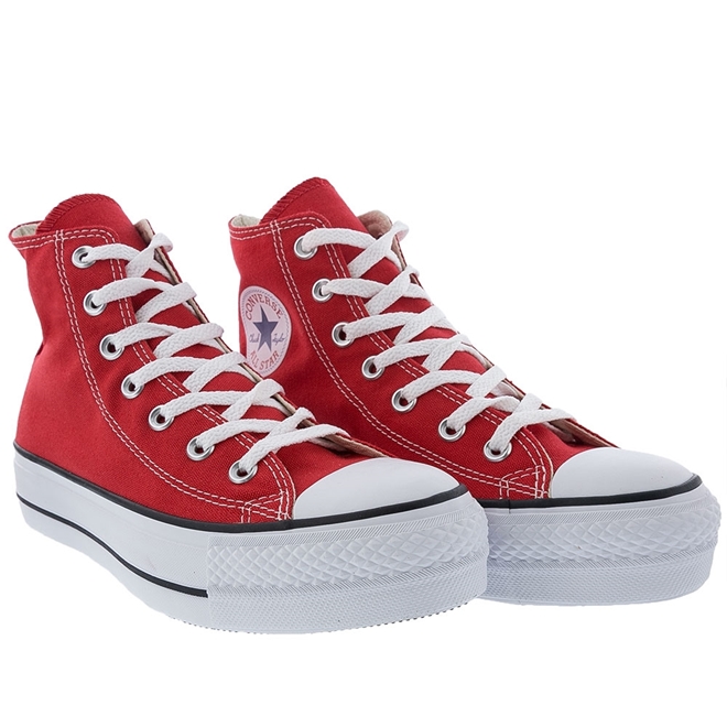 All star vermelho cano hot sale medio