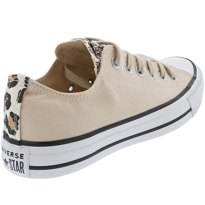 Tênis Chuck Taylor All Star Bege e Dourado - Feminino