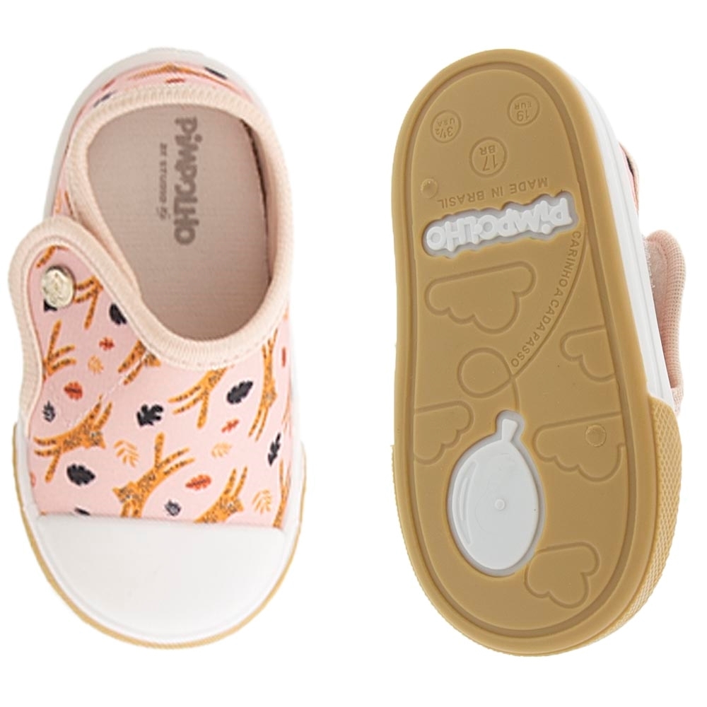 Tênis Infantil Pimpolho Onça Tecido Rosa - Renner