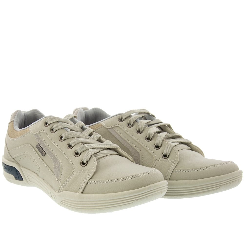 Sapatênis Iceberg Recortes Camurça Off White Bege