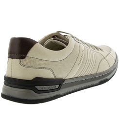 Sapatênis Democrata Denim Shift Couro Bege