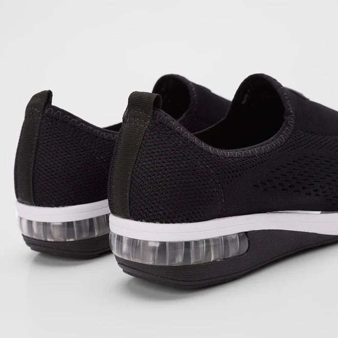 Slip On Feminino Modare Mesh Detalhe Metalizado Preto