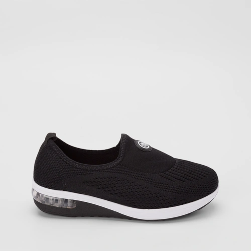 Slip On Feminino Modare Mesh Detalhe Metalizado Preto