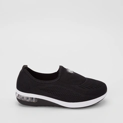 Slip On Feminino Modare Mesh Detalhe Metalizado Preto