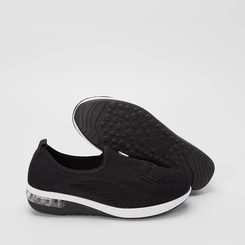 Slip On Feminino Modare Mesh Detalhe Metalizado Preto