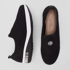 Slip On Feminino Modare Mesh Detalhe Metalizado Preto