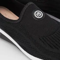 Slip On Feminino Modare Mesh Detalhe Metalizado Preto