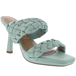 Tamanco Vizzano Meia Pata Tiras Tressê Azul