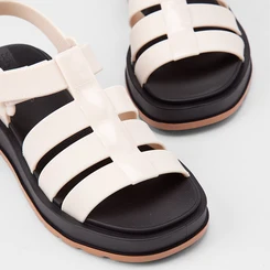 Sandália Feminina Zaxy Tiras Aranha Flatform Off White