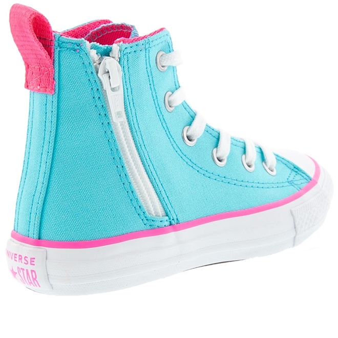 Tênis All Star Infantil Cano Alto Azul e Rosa Converse Azul