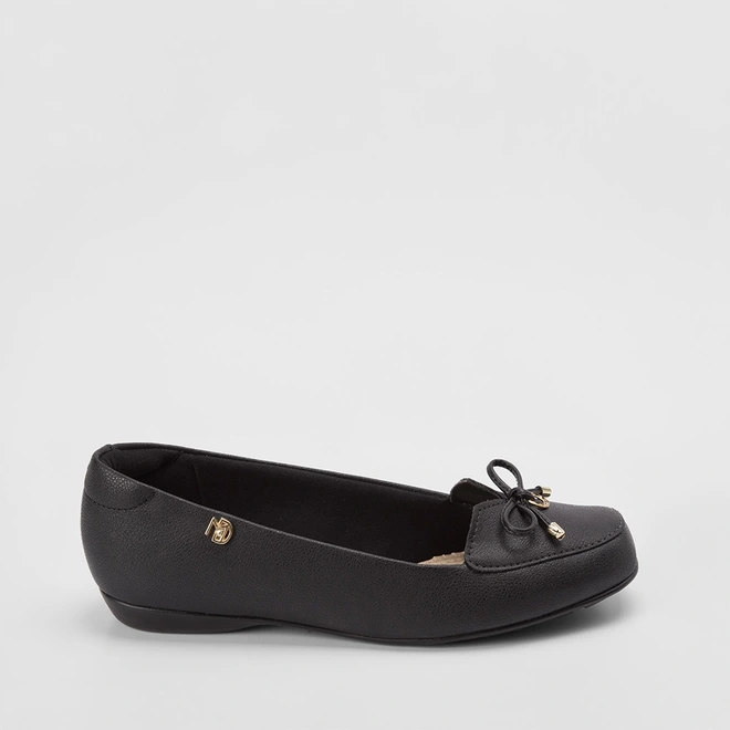 Mocassim Modare Ultraconforto Laço Pingente Preto
