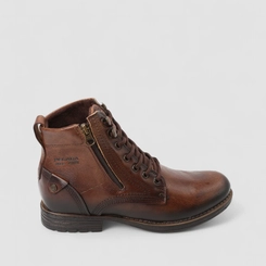 Bota Coturno Pegada Rustic Zíper Couro Marrom